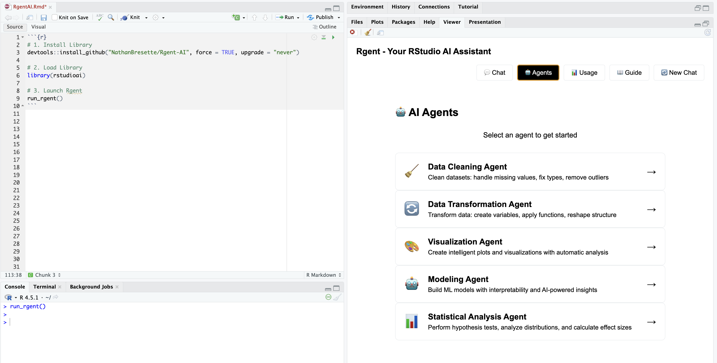 RgentAI Agents Interface